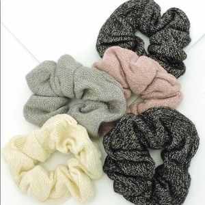 Sparkle Knit Scrunchies